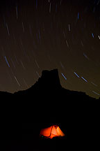 Camping along the White Rim Trail, Canyonlands National Park, Utah.